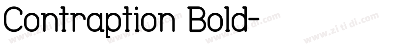 Contraption Bold字体转换